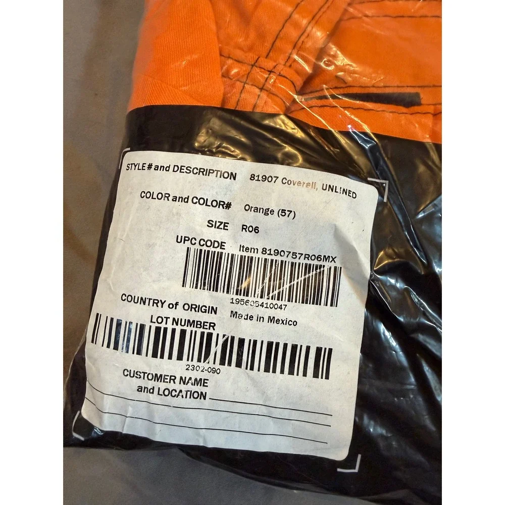 Red Wing 81907 Womens Premium Vented Coverall Orange FR Flame Resistant Size R06